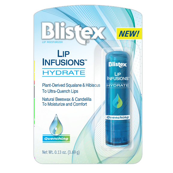 Blistex Lip Infusions Hydrate Quenching Lip Moisturizer, 0.13 Ounce, One Count