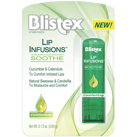 Blistex Lip Infusions Soothe Lip Balm with Cucumber Oil, 0.13 Ounce, One Count