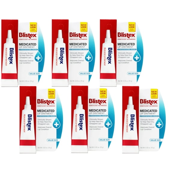 Blistex Lip Medicated Ointment, 0.35 oz (Bundle of 6)