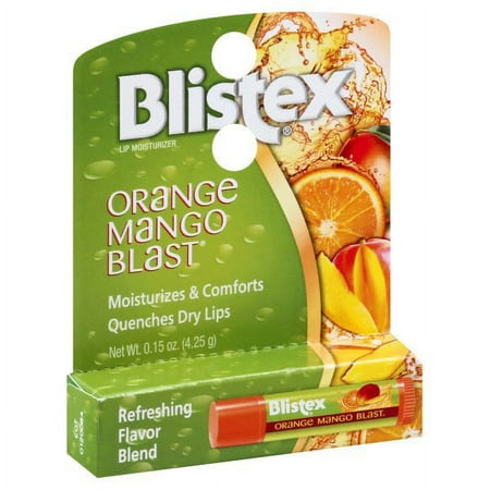 Blistex Lip Protectant SPF 15 Orange Mango Blast, .15 oz (Pack of 6)