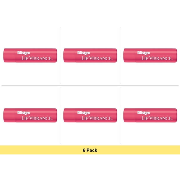 Blistex Lip Vibrance Lip Care Balm, SPF 15 Protection, Chapped Lips, 6-Pack