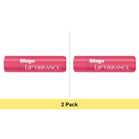 Blistex Lip Vibrance Lip Care Balm, SPF 15 Protection, For Chapped Lips, 0.13 oz - 2 Pack
