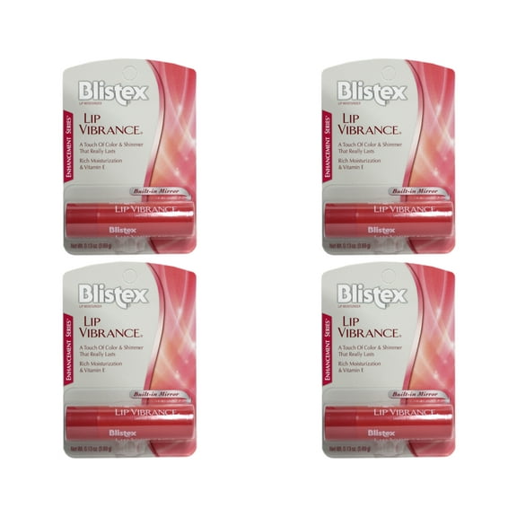 Blistex Lip Vibrance, Lip Protectant, SPF 15 0.13 oz (Pack of 4)
