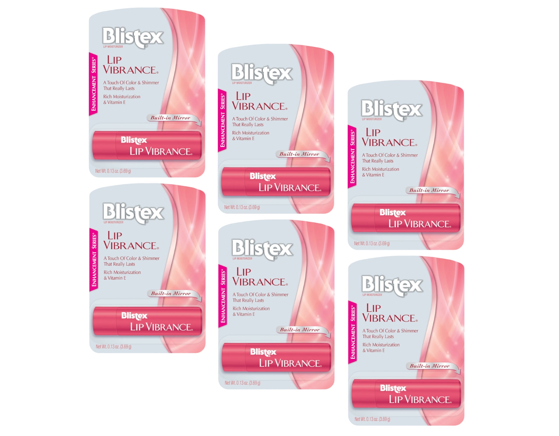 Blistex Lip Vibrance, Lip Protectant, SPF 15 0.13 oz (Pack of 6)