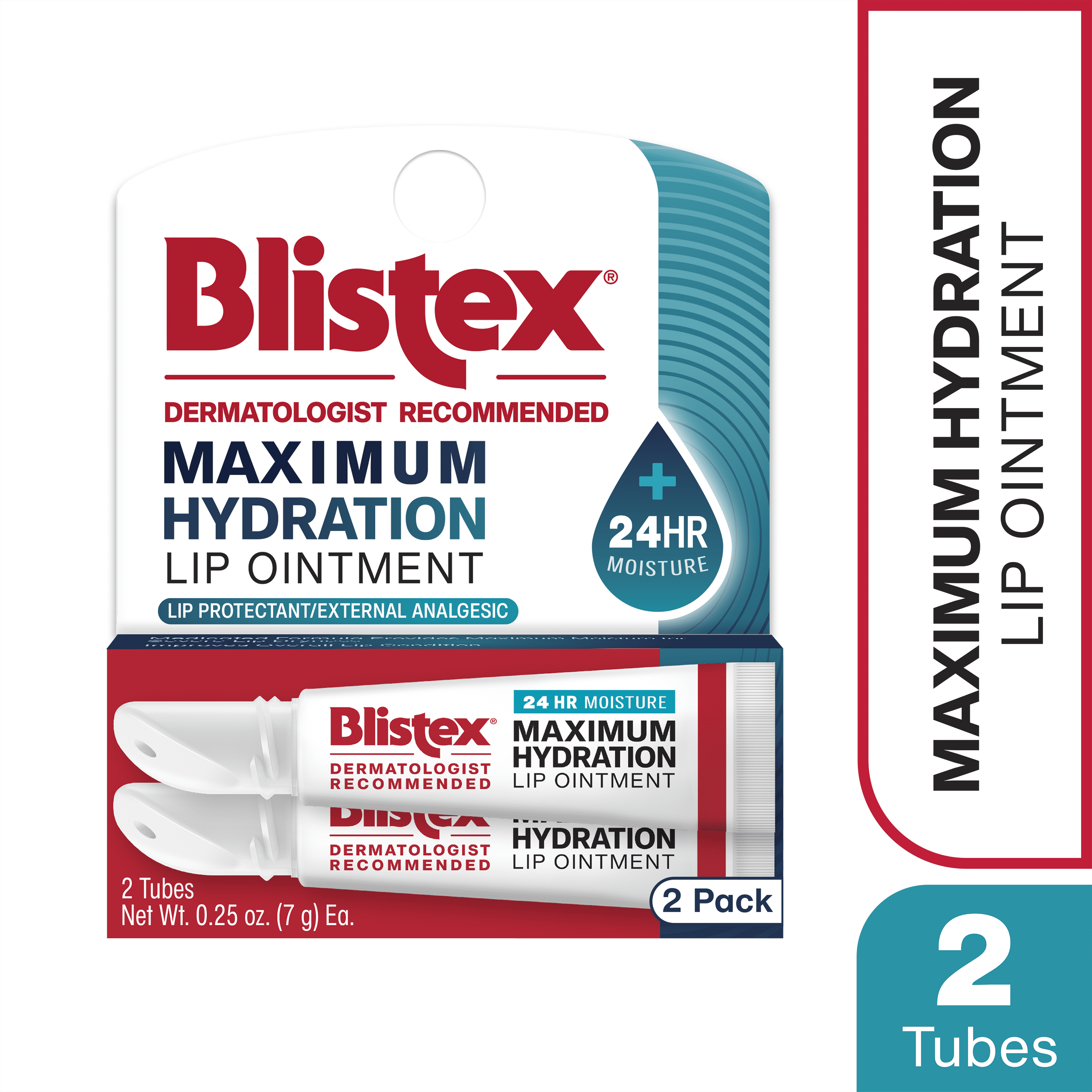 Blistex Maximum Hydration Lip Ointment 2 Count 0.25oz