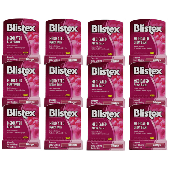 Blistex Medicated Berry Balm SPF 15 0.15 oz (Pack of 24)