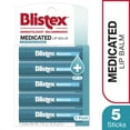 thumbnail image 1 of Blistex Medicated Lip Balm - Advanced Protection for Dry, Chapped Lips - 5 Count, 0.15oz Ea., 1 of 8