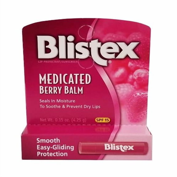 Blistex Medicated Lip Balm Spf 15 Berry - 0.15 Oz Package May Vary