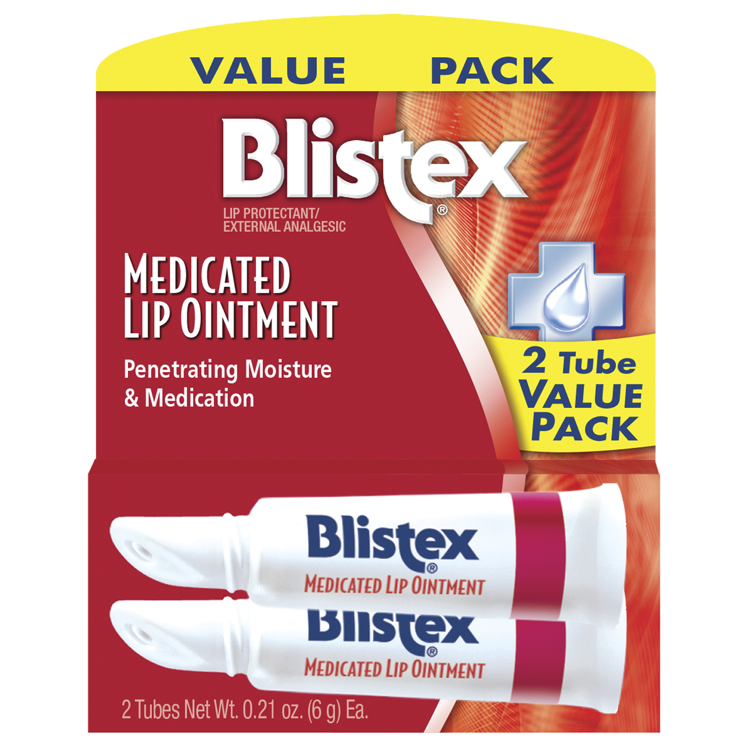 Blistex Medicated Lip Ointment, Relief For Chapped Lips, 1 stick, 0.21