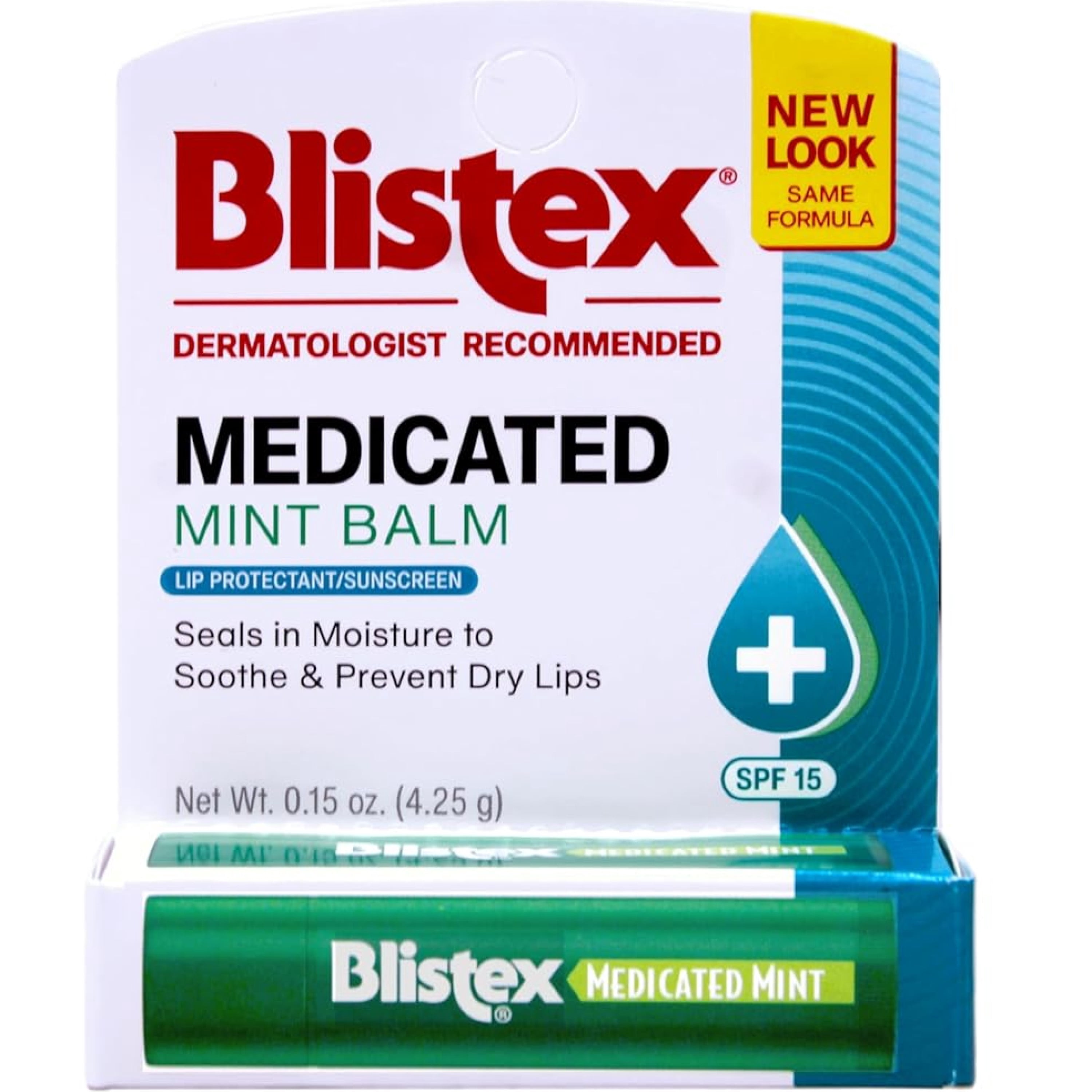 Blistex Medicated Mint Balm SPF 15 0.15 oz (Pack of 12)