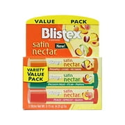 Blistex Satin Nectars Lip Balm with Fruit Extracts & Vitamin E, 3 Pk