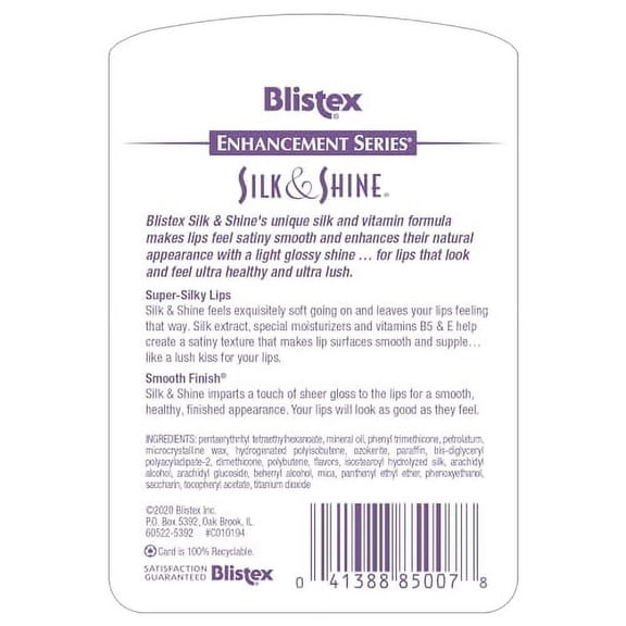 Blistex Silk & Shine Lip Balm 0.13 Oz (Pack of 12)