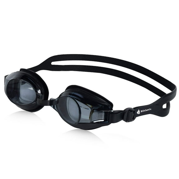 Blithetic Adult Myopia Swimming Goggles, Anti-Fog Waterproof Nearsighted Swim Goggles MS 1000P Series Black -1.5D