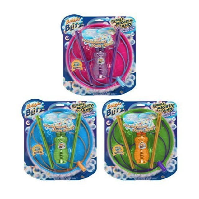 Blitz Bubbles 6060644 Mighty Plastic Bubble Wand, Multi Color