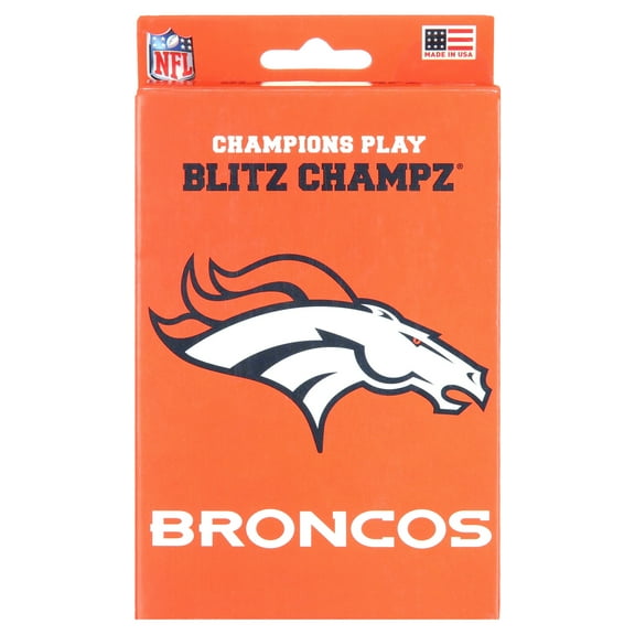 Blitz Champz Denver Broncos Card Game, Family Game for Adults & Kids, Easy-To-Learn Party Game