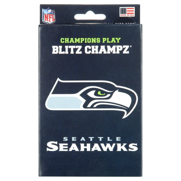 Blitz Champz Seattle Seahawks Card Game, Family Game for Adults & Kids, Easy-To-Learn Party Game