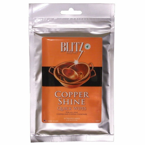 Blitz Copper Shine 30 Disposable Quick Wipes QGM23299