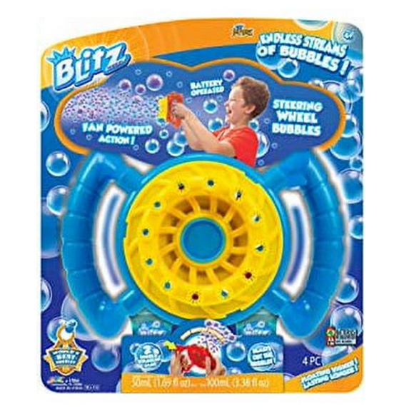 Blitz Fan Bubble Blaster Stream Machine Electric Bubbler Blaster, Blue