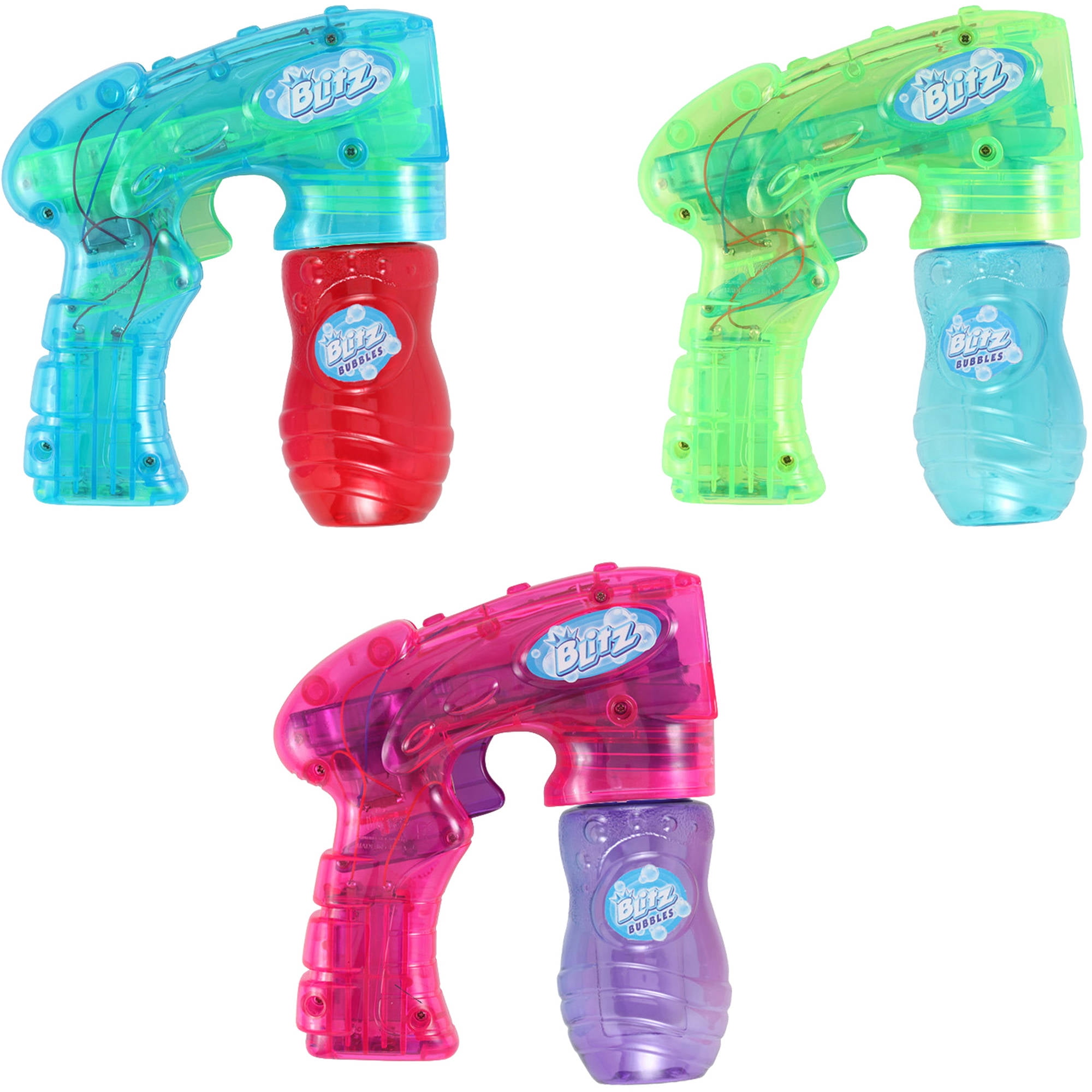 BLITZ Light-Up Bubble Blaster w/LED Light Beam + Grape Scented