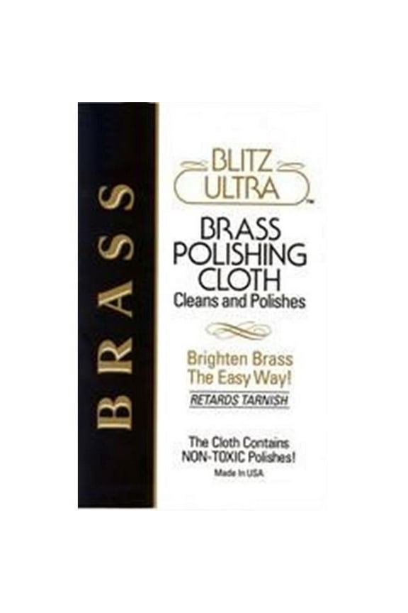 8 x 8 in. Ultra Brass Polishing Cloth, Single Ply - Treated