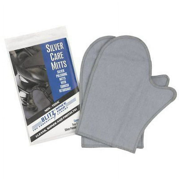 Blitz Silver Care Polishing & Cleaning Mitts with Tarnish Retardant