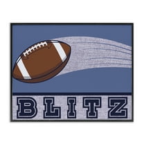Stupell Industries Blitz Vintage Football Black Framed Giclee Art, design by Marcus Prime, 11 x 14