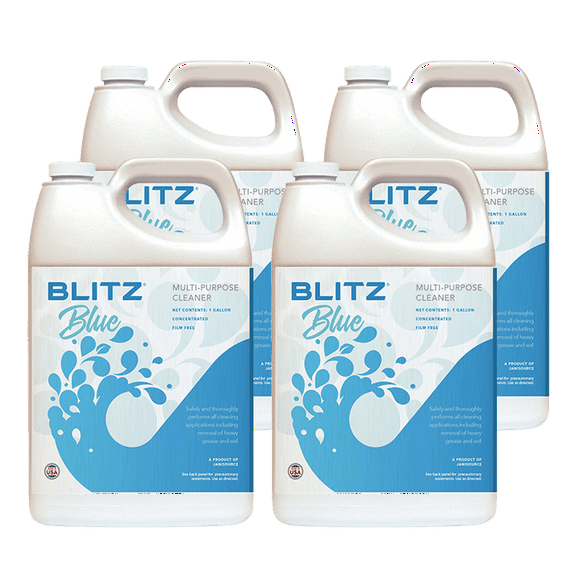 BlitzBlue - All Purpose Cleaner Degreaser 1:128 - Case of 4 Gallons