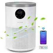 BlitzHome Air Purifier Space Up to 1200 Sq Ft,With Smart Control H13 True HEPA PM2.5 Monitor,Air Cleaner Remove Pet Dander, Dust, Odor