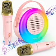 BlitzMax Mini Karaoke Machine for Kids, 2 Wireless Mic, bluetooth Karaoke Singing Speaker, Christmas, Birthday Gifts