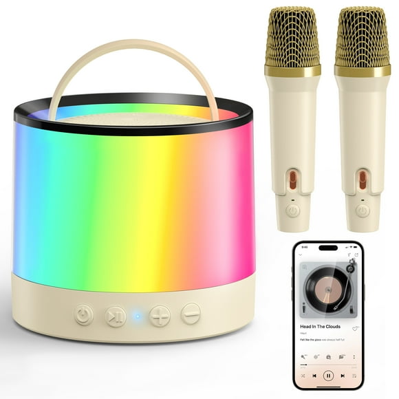 BlitzMax Mini Karaoke Machine for Kids, 2 Wireless Mic, bluetooth Karaoke Singing Speaker, Birthday Gifts, Christmas Gifts