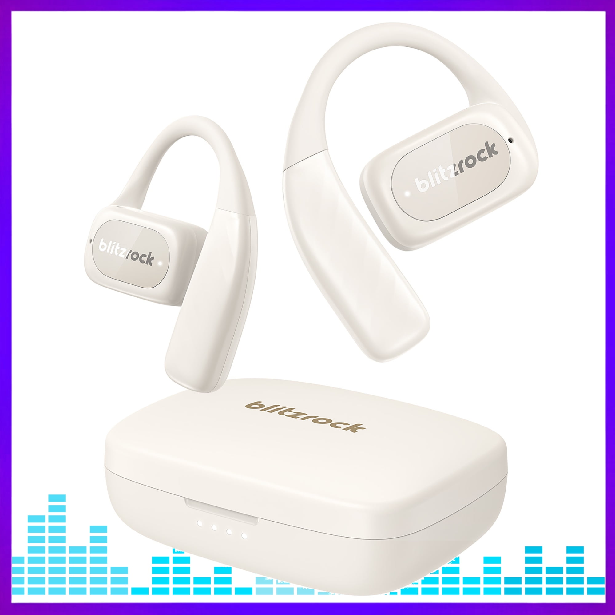 BlitzRock Open Ear Wireless Earbuds for iPhone Android Support APP bluetooth V5 4 Wireless Earbuds IPX5 Waterproof Sport Earphone