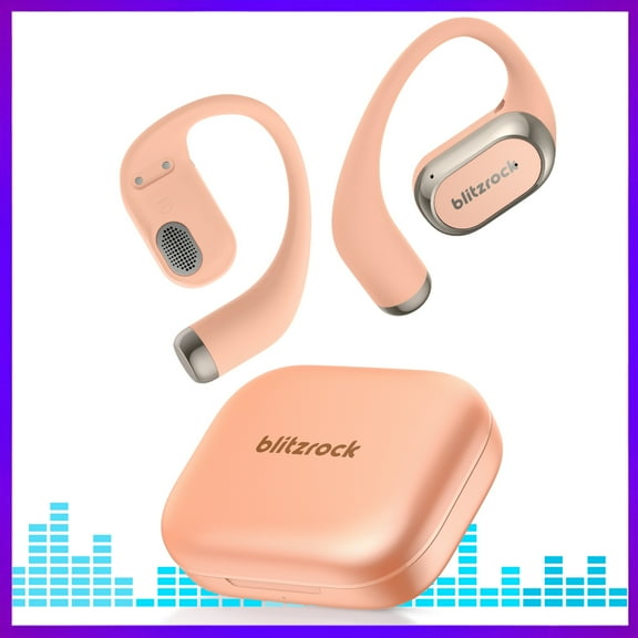 BlitzMax Open Ear Wireless Earbuds for iPhone & Android, Support APP, bluetooth V5.4 Wireless Earbuds, IPX5 Waterproof Sport Earphone