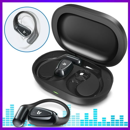 BlitzRock CT3 Mini Ultra-Light Open Ear Wireless Earbud for iPhone & Android, bluetooth V5.4 Wireless Headphones with Microphone, IPX7 Waterproof Sport Earphone