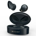 thumbnail image 1 of BlitzWolf BW-FPE2 TWS Earphone bluetooth Earbuds 13mm Large Drivers AAC HiFi Sound 20h Long Endurance Half-in-ear Headphone with Mic - Black, 1 of 9
