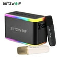 thumbnail image 1 of BlitzWolf Karaoke Machine with 2 Wireless Micphone, Outdoor Portable Bluetooth Speaker, Home Party Singing Machine, 1 of 10
