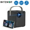 thumbnail image 1 of BlitzWolf Portable 1080p WIFI Projector, Wireless LED Movie Video Game Home Projector, 1 of 13