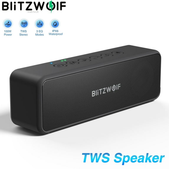 BlitzWolf Power Portable Speaker | IPX5/6 Waterproof | TWS Bluetooth Speaker | Outdoors Wireless Speaker