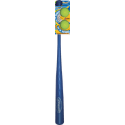 Blitzball Plastic Bat and 2 Ball Combo Set – Backyard Baseball Training Kit for Kids, Teens & Adults – High-Curve Action, Safe & Durable