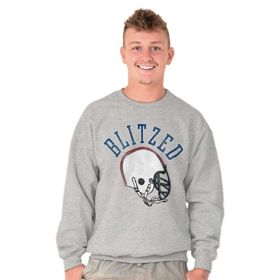 Blitzed Helmet Football Sport Unisex Plus Fleece Graphic Sweatshirt Brisco Brands 2X