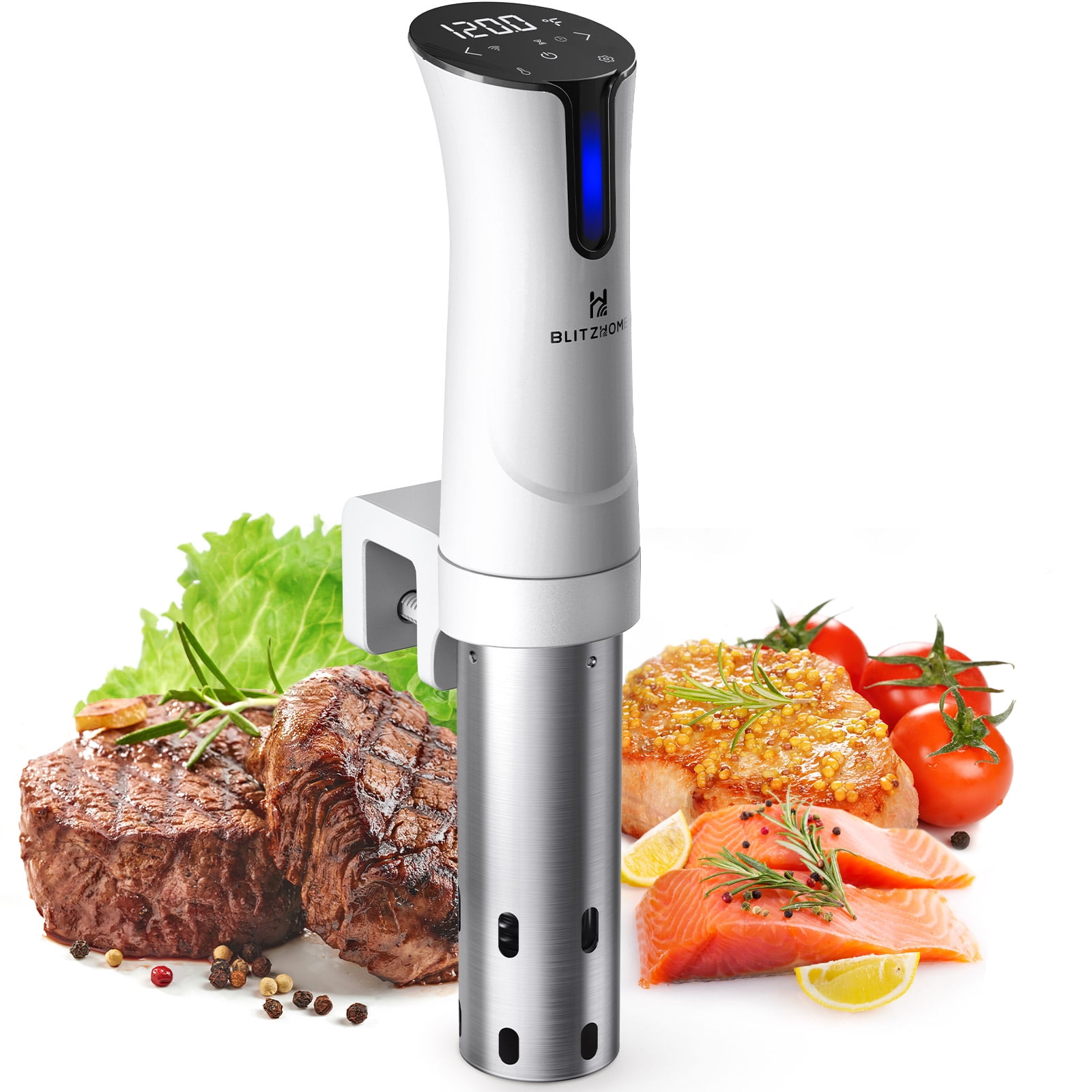 MXBAOHENG Sous Vide Stick 1100W - WIFI & App Steuerung | Für Behälter Bis 23 Liter