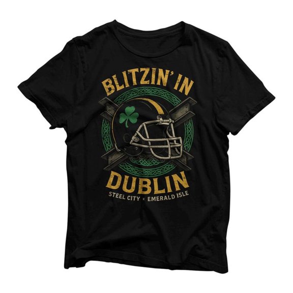 Blitzinâ€™ in Dublin: Pittsburgh x Ireland Football Tee T-Shirt