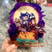 Blitzo and Stolas Halloween Helluva Boss Acrylic Standee, Fan Art Character Desk Display Decor Gift