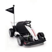 Blitzshark 24V Kids Electric Go Kart 400W with Dual Motors, 9AH Battery, 6.5 mph Safe Speed, EVA Wheels & Drift Mode, Max 132 lbs Load, White