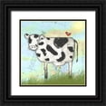 thumbnail image 1 of Blixt, Ingrid 15x15 Black Ornate Wood Framed with Double Matting Museum Art Print Titled - Moo Land, 1 of 4