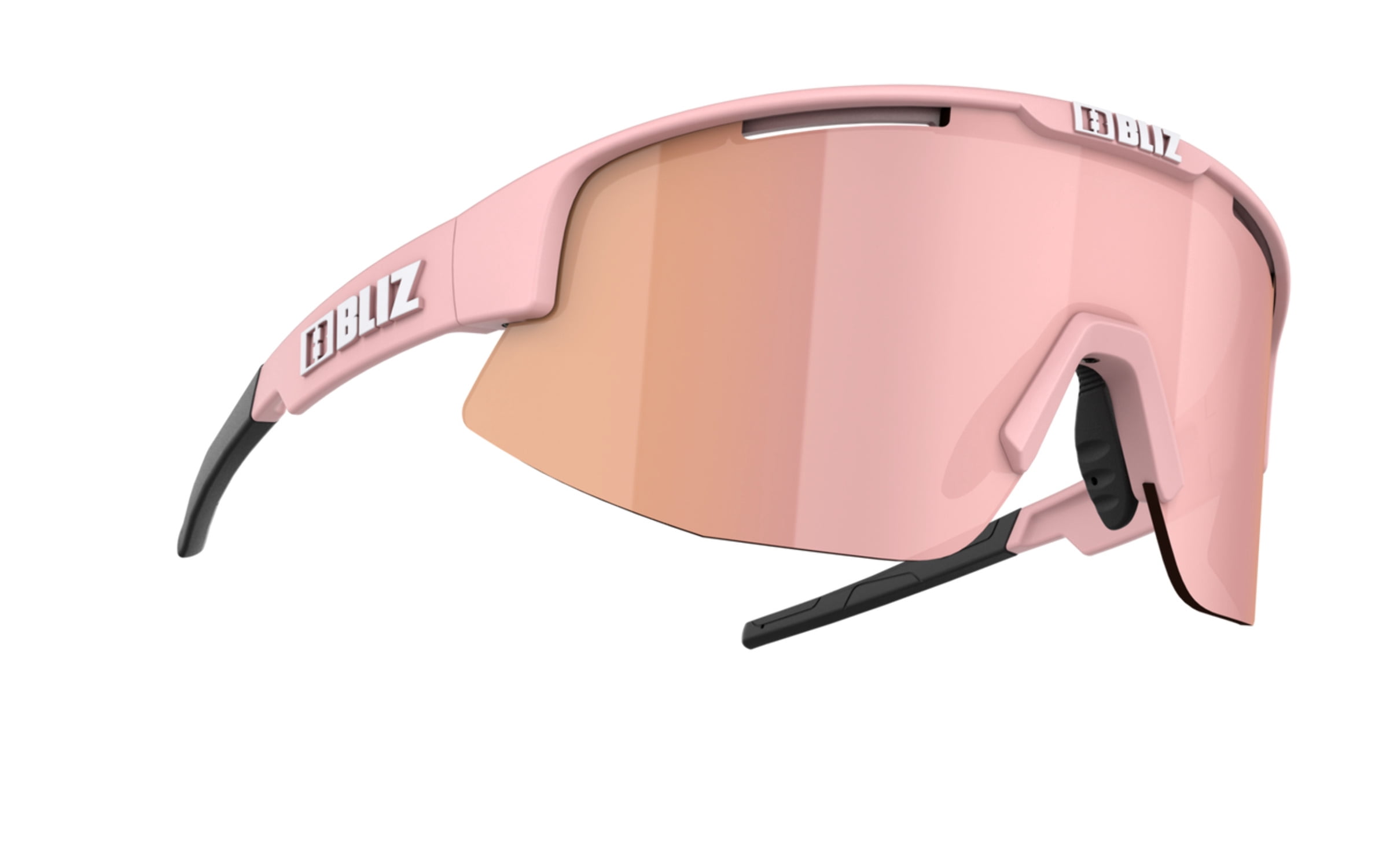 Bliz Matrix Small Face, Matte Powder Pink Frame, Brown with Rose