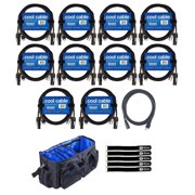 Blizzard Lighting DMX5PCT-25 25 FT IP Rated 5-Pin DMX + PowerCON TRUE1 Compatible Combo Cable 10-Pack with Bag Package