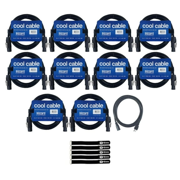Blizzard Lighting PCT-INTER-1403 Cool Cable 3 FT PCT Interconnect Cable 10-Pack with Extension Cord Package