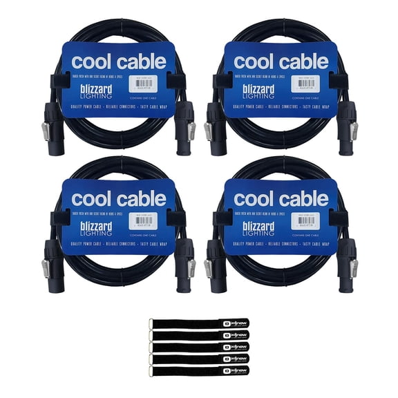 Blizzard Lighting PCT-INTER-1406 6 FT PowerCON TRUE1 to PowerCON TRUE1 Compatible Cable 4-Pack