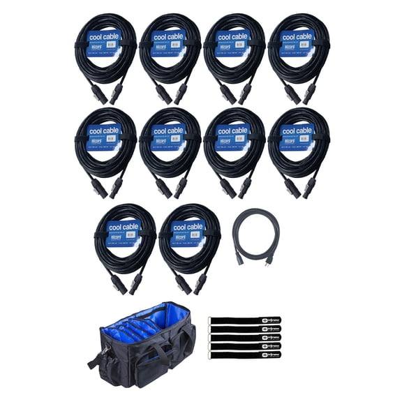 Blizzard Lighting PCT-INTER-1425 25 FT PowerCON TRUE1 to PowerCON TRUE1 Compatible Cable 10-Pack with Bag Package