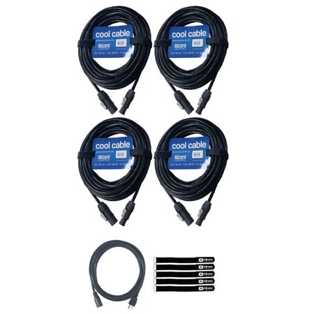 Blizzard Lighting PCT-INTER-1425 25 FT PowerCON TRUE1 to PowerCON TRUE1 Compatible Cable 4-Pack with Extension Cord Package